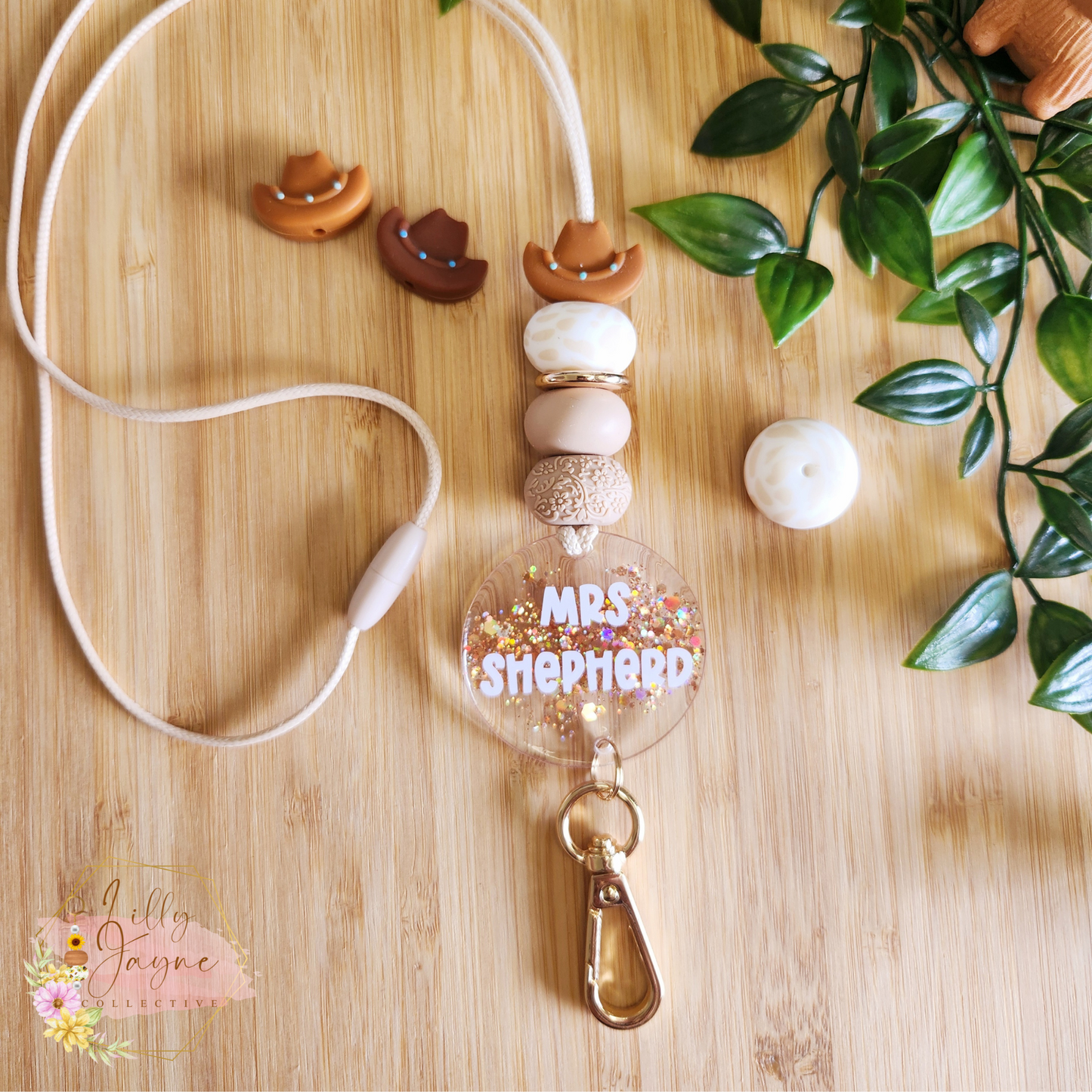 Personalised Teacher Cowgirl or Cowboy Hat Lanyard