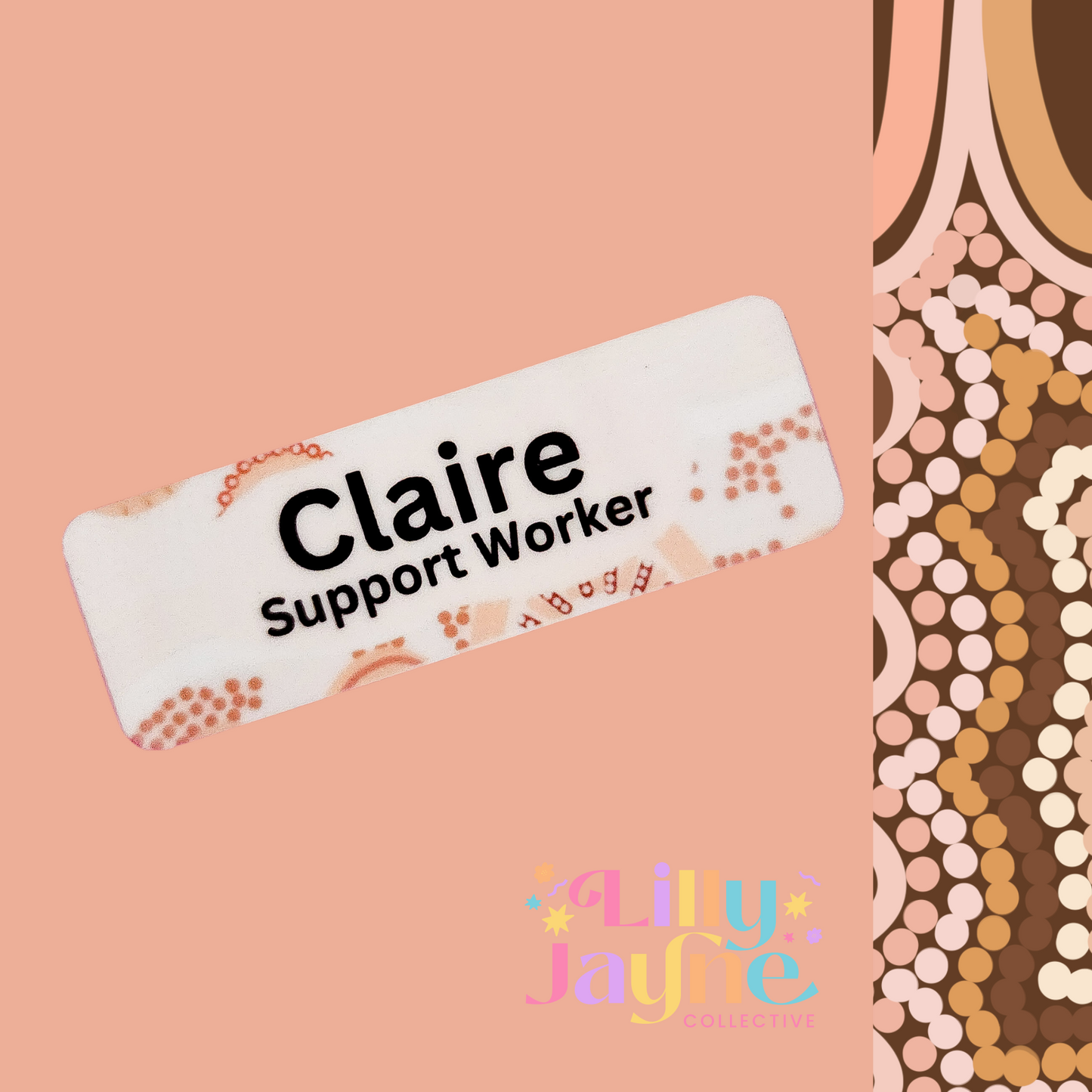 Country Personalised Name Badge