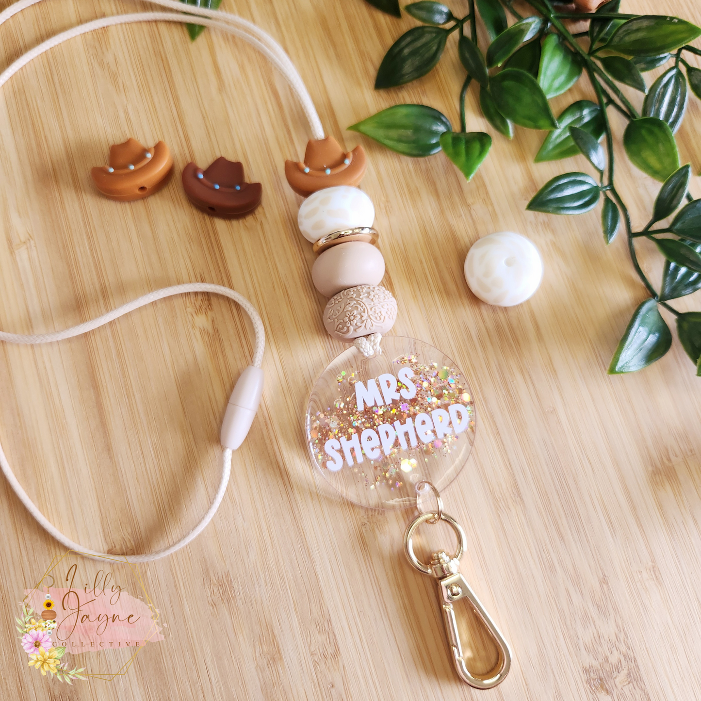 Personalised Teacher Cowgirl or Cowboy Hat Lanyard