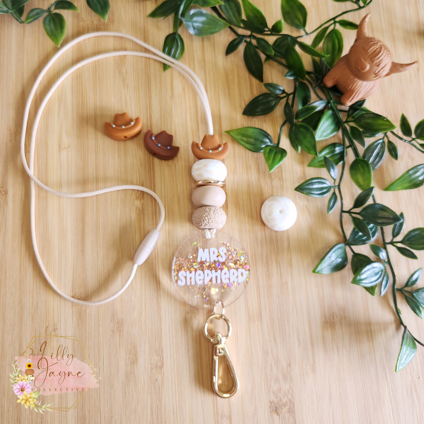 Personalised Teacher Cowgirl or Cowboy Hat Lanyard
