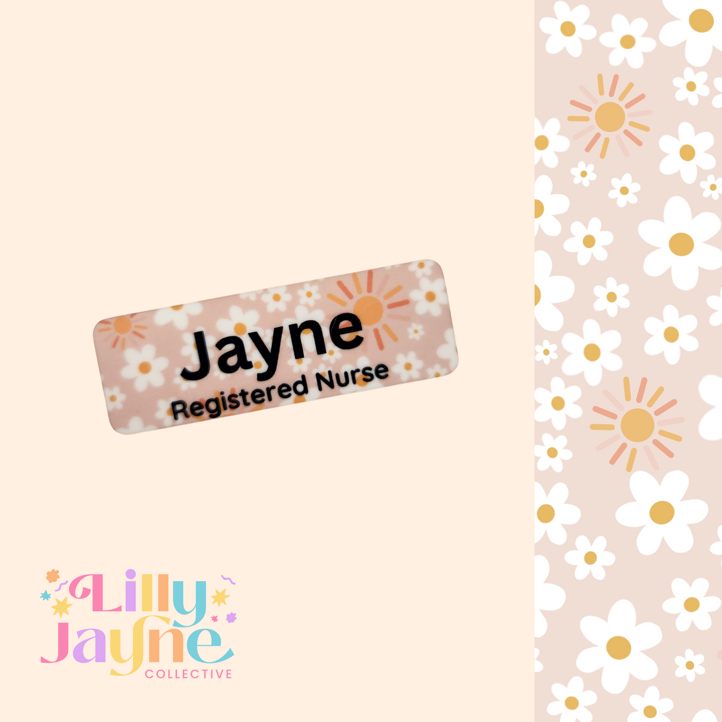 Sunshine and Daisy's Personalised Name Badge