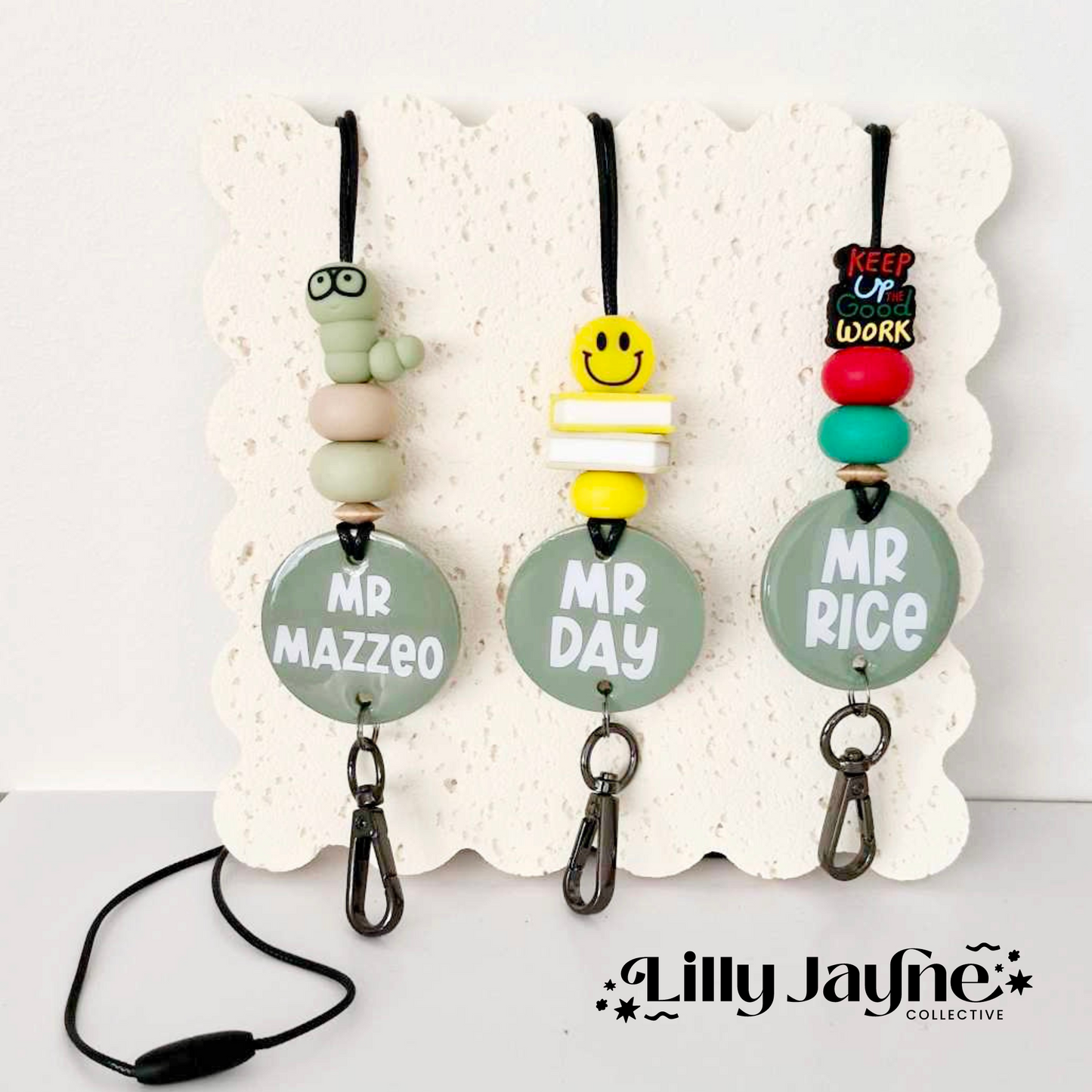 Teacher Personalised Lanyard - Keep Smiling