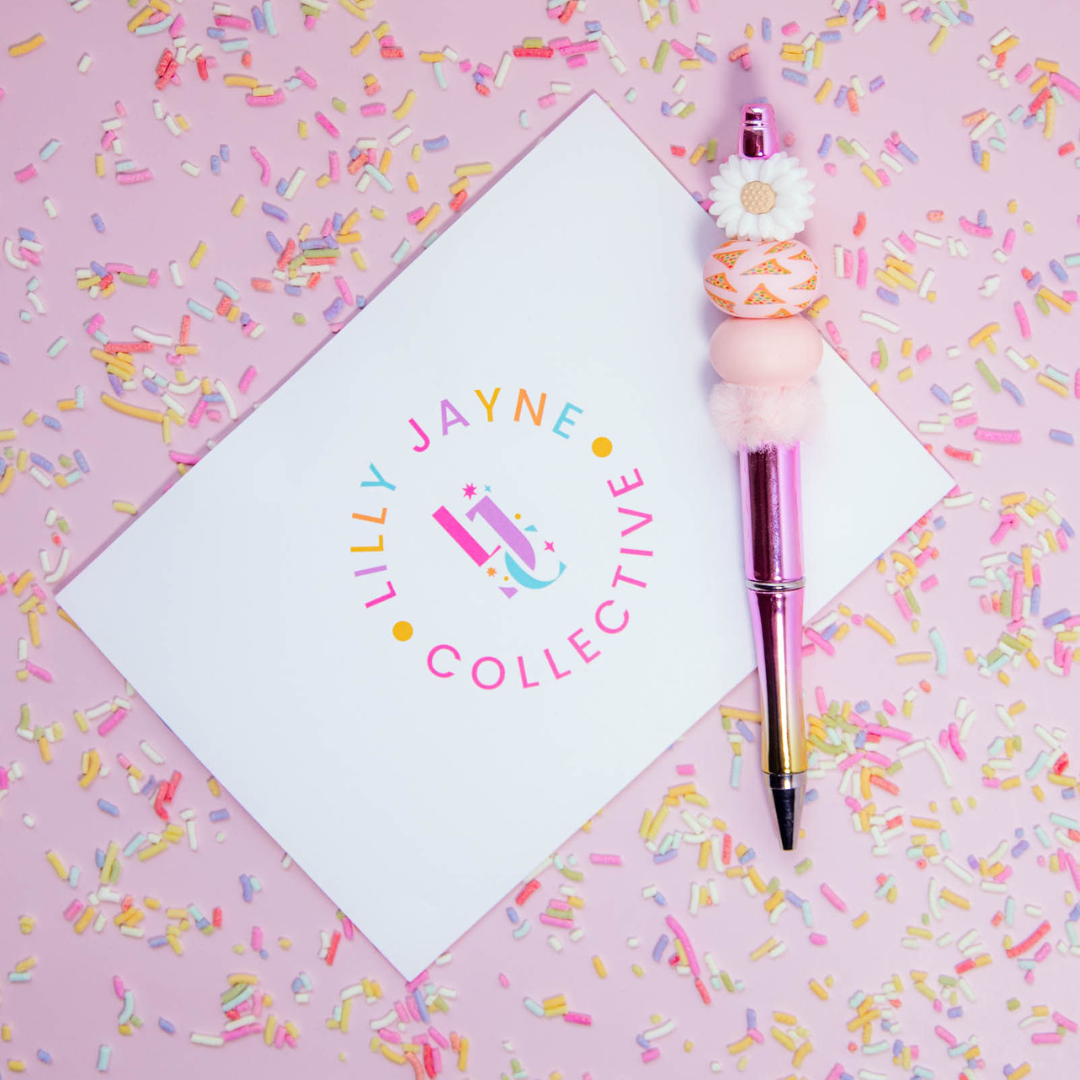 Fairy Bread Pen - Pink and Gold