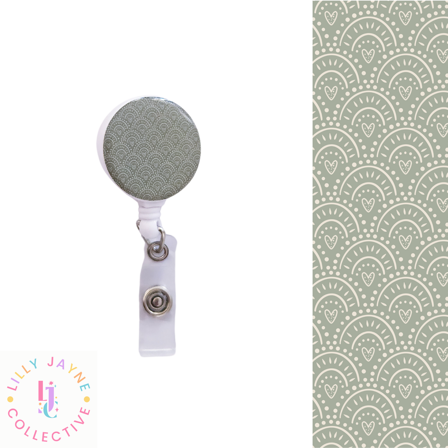 Sage Rainbow ID Reel Badge