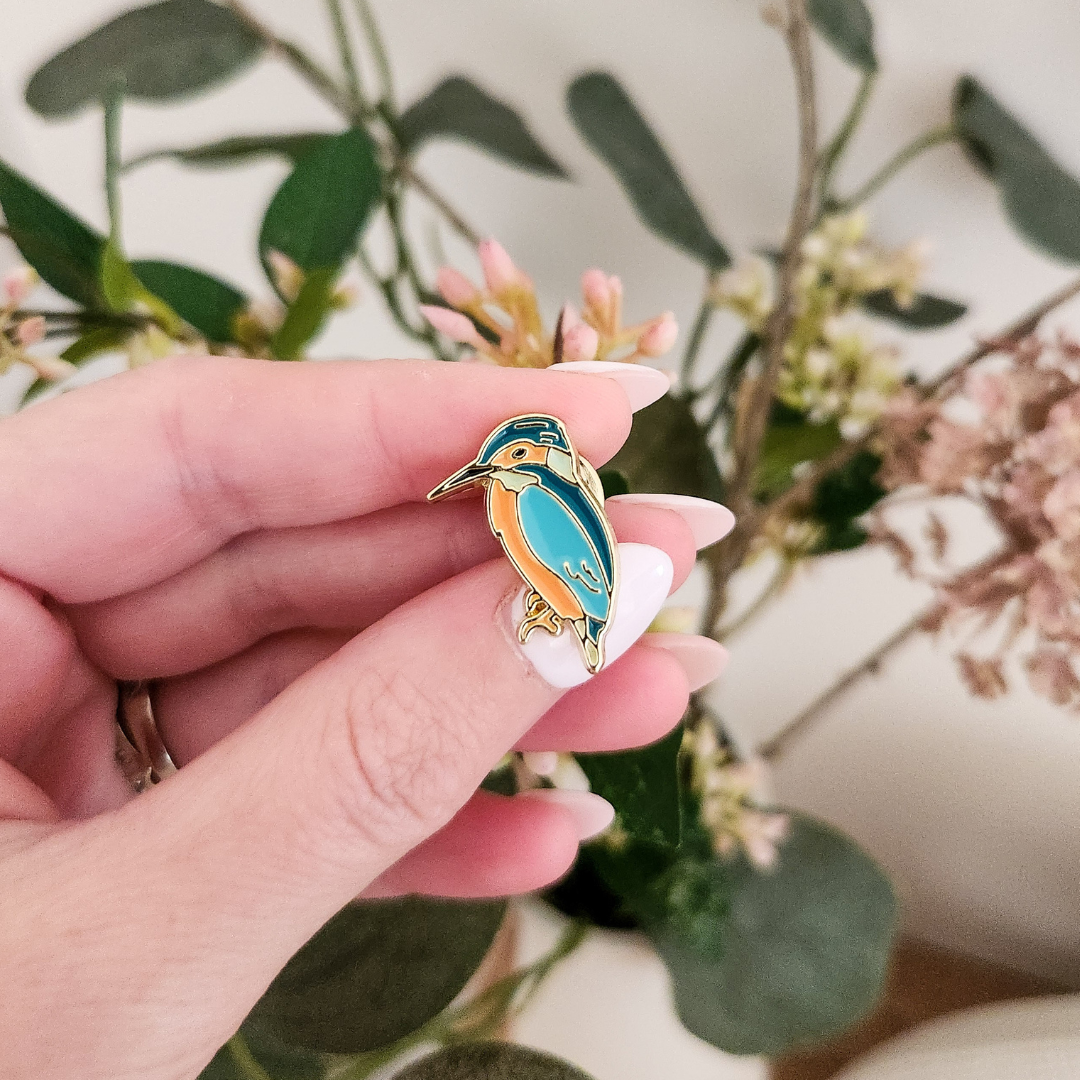 Kingfisher Enamel Pin