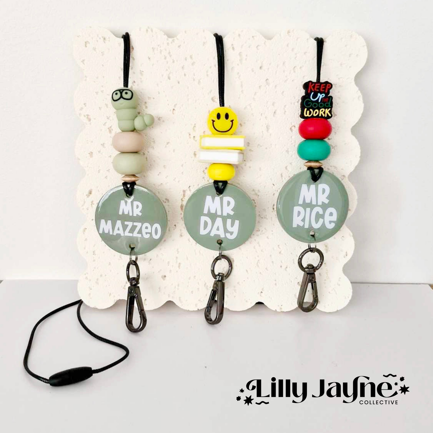 Teacher Personalised Lanyard - Keep Smiling