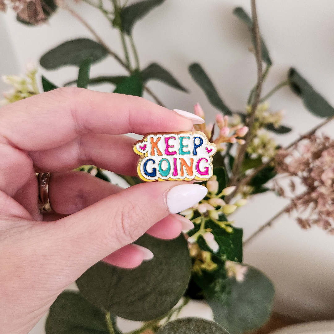 Keep Going Enamel Pin