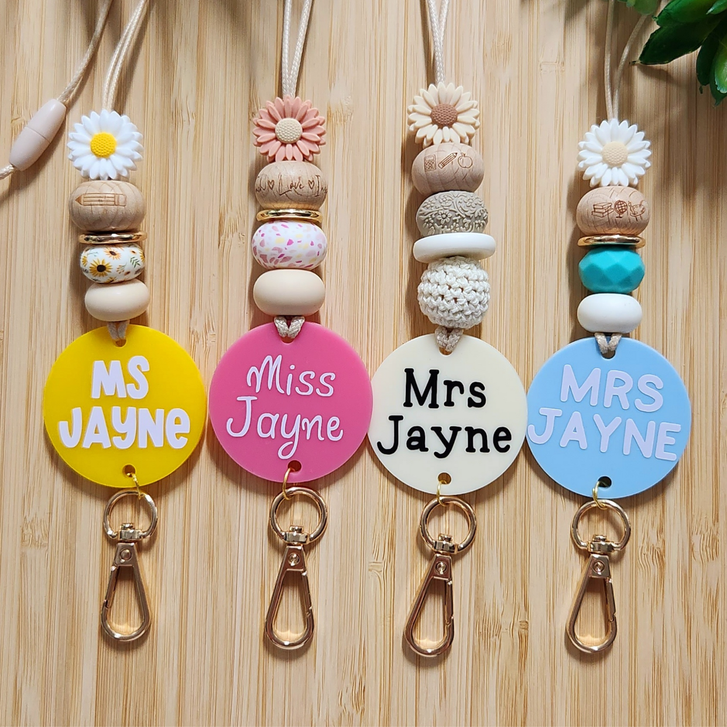 Daisy Pencil Personalised Lanyard