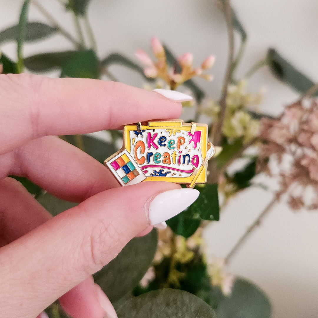 Keep Creating Enamel Pin