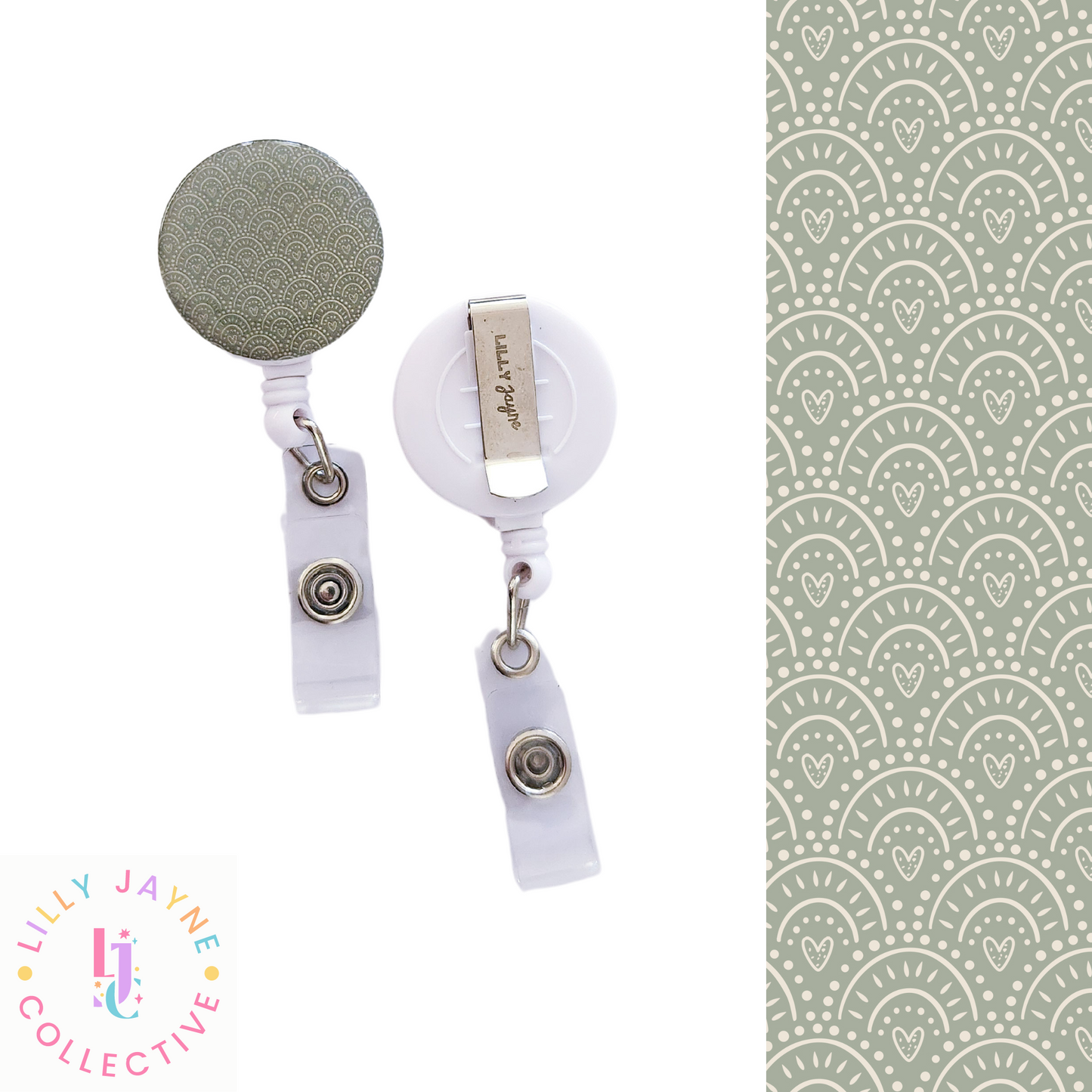 Sage Rainbow ID Reel Badge