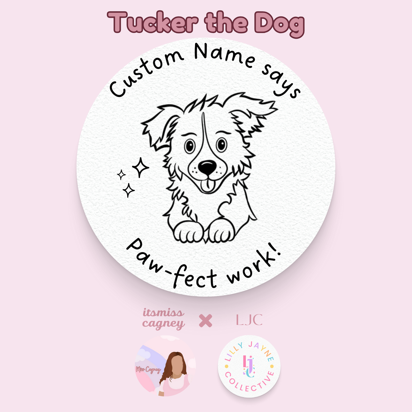Paw-fect work! Personalised Teacher Stamp -Dog