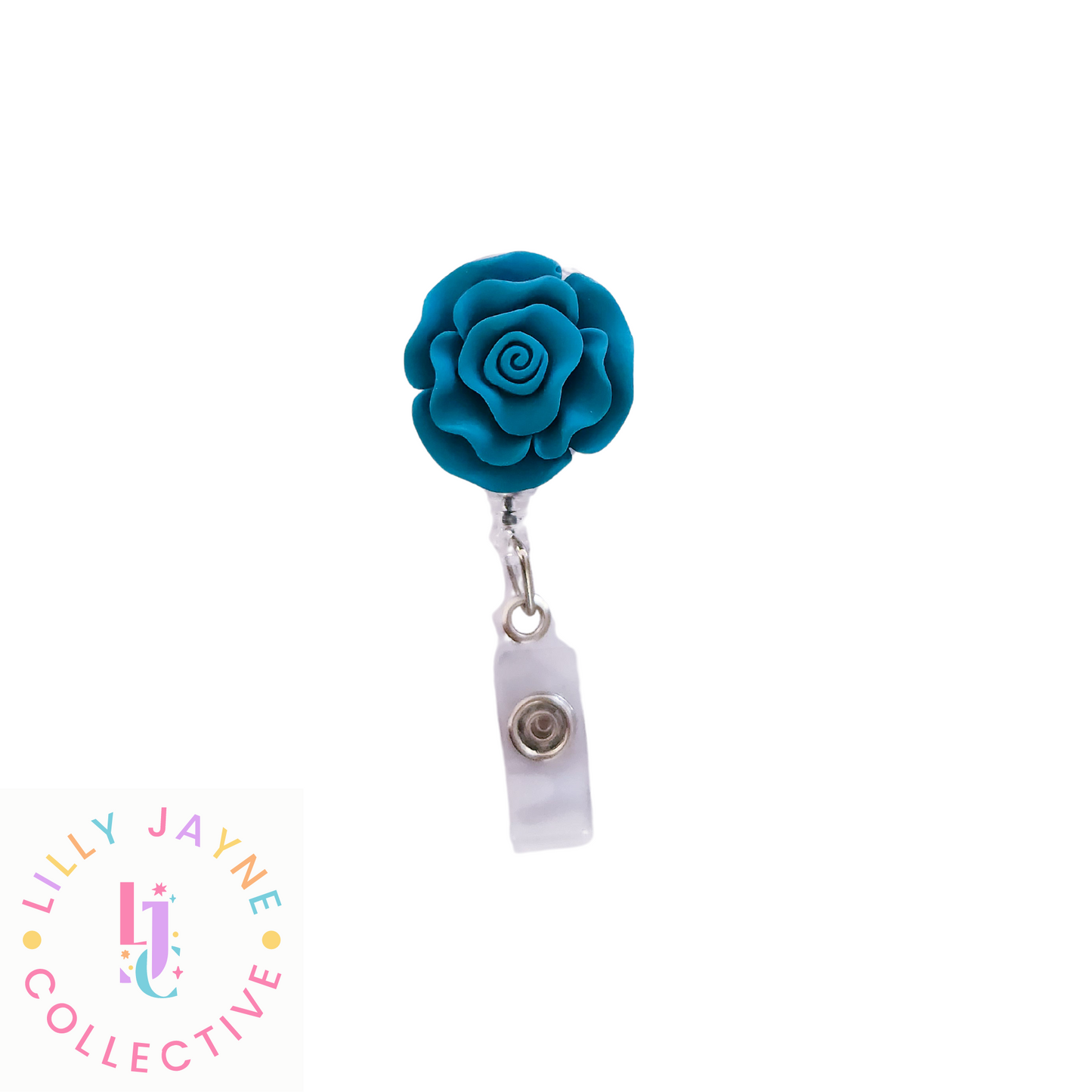 Teel Rose ID Reel Badge