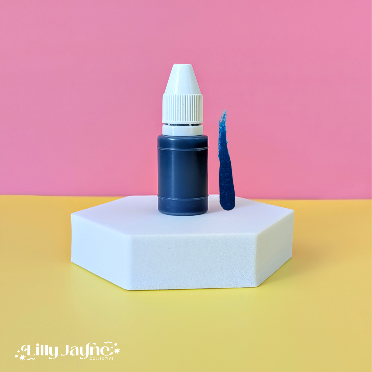 10ml bottle of flash stamp ink in Blue