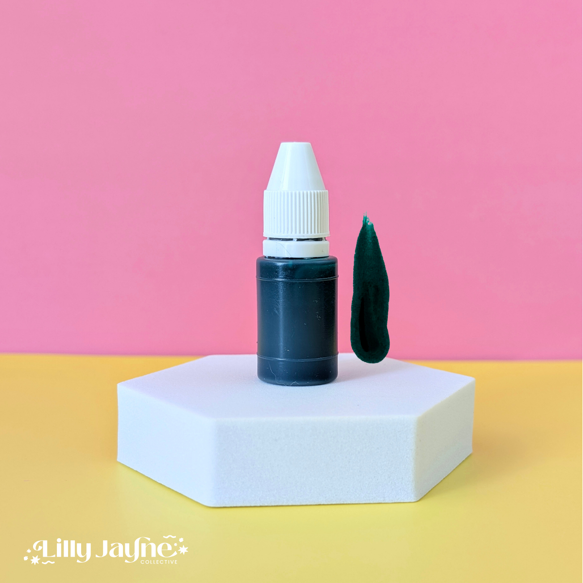 10ml bottle of flash stamp ink in Green