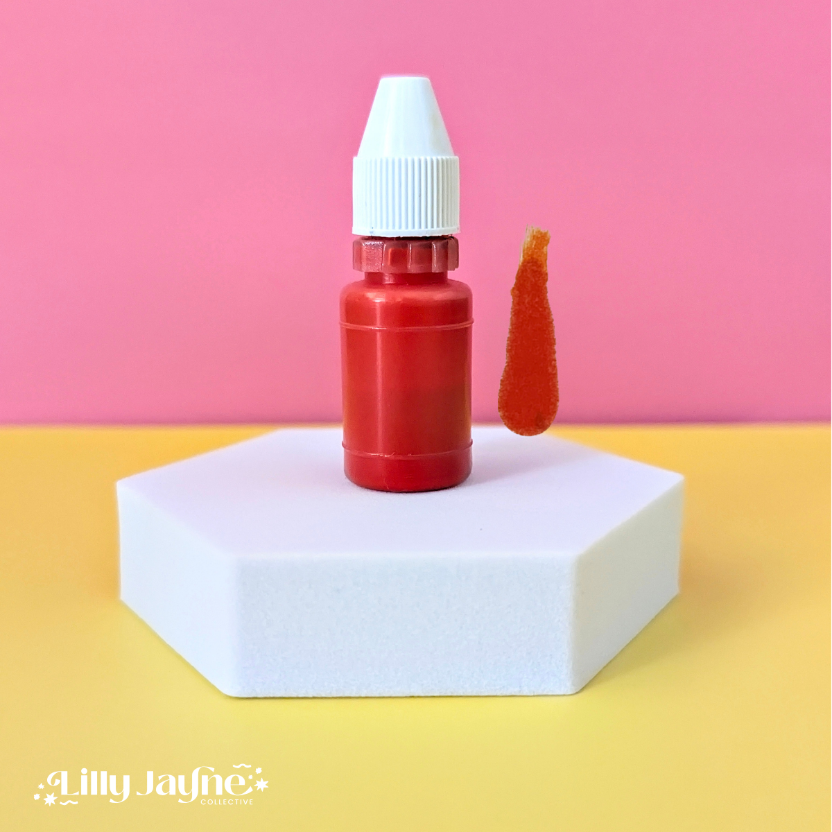 10ml bottle of flash stamp ink in orange