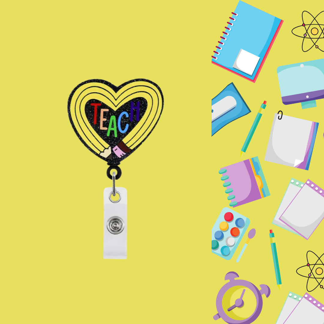 Teacher Retractable Reel Badge