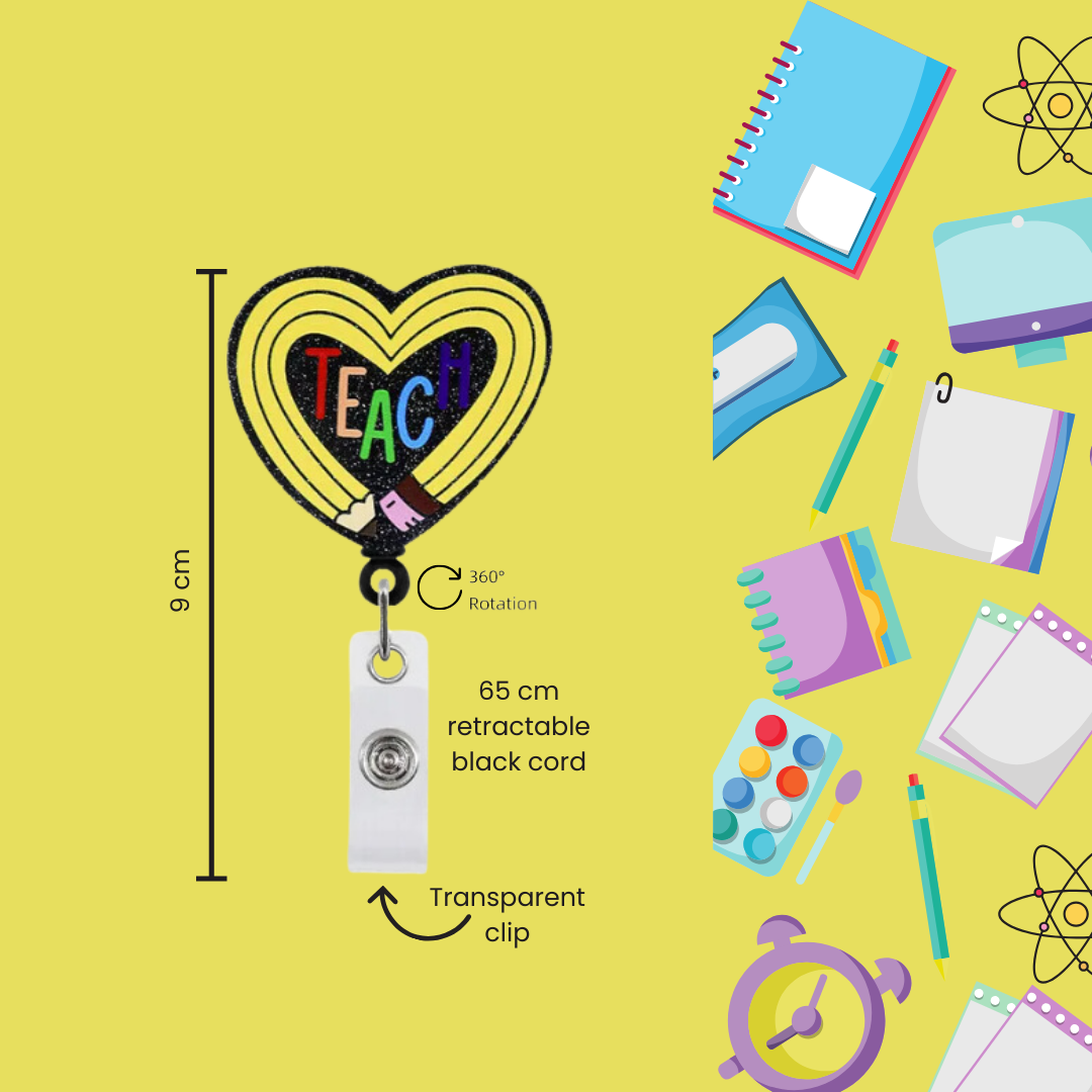 Teacher Retractable Reel Badge