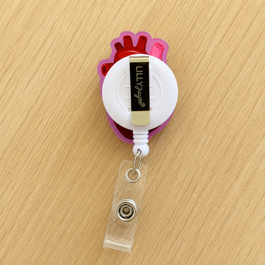 Cardiology Heart Shaker Reel Badge