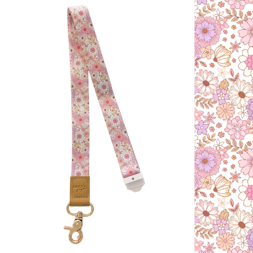 Spring Blooms Fabric Lanyard