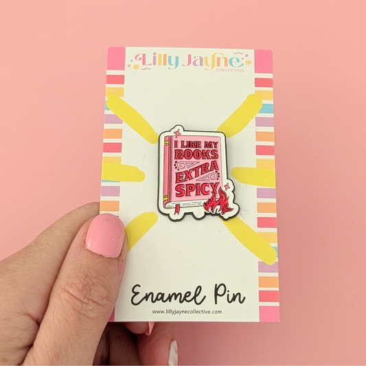 Spicy Book Lover Enamel Pin