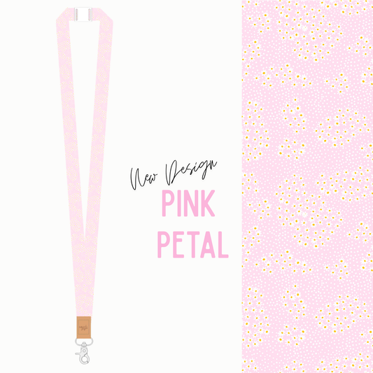 ** PRE-ORDER for Early FEB  ** Pink Petal Fabric Lanyard