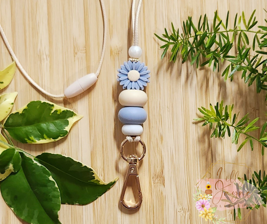 Blue Daisy Lanyard