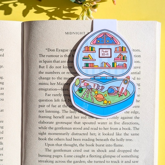 Colorful children's book with open pages on a yellow background