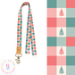 Christmas Fabric Lanyard - Gingham