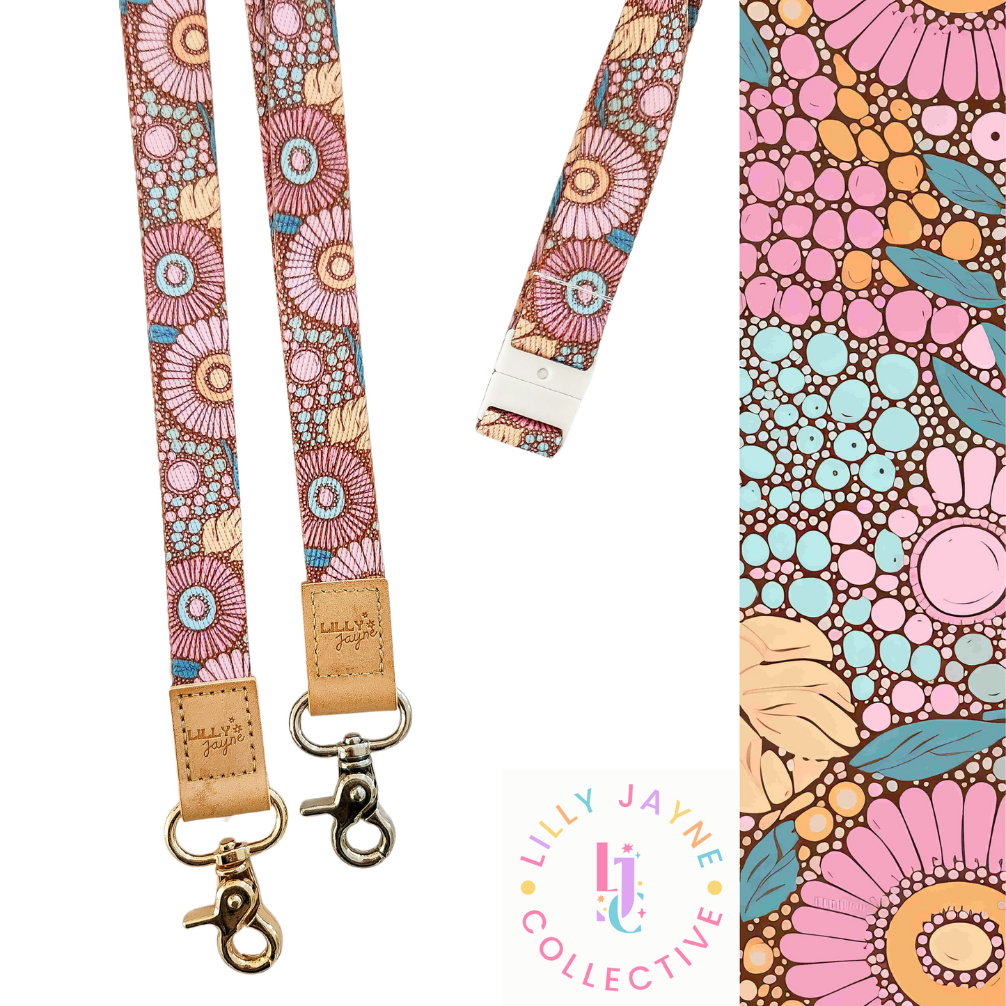 Acacia Fabric Lanyard