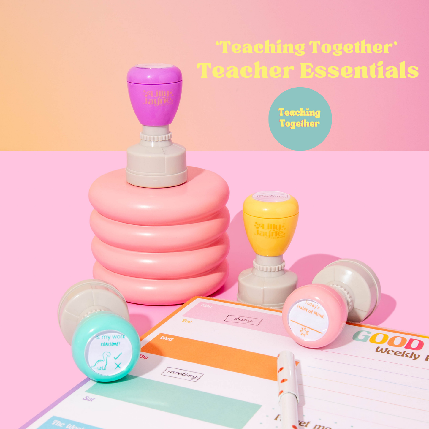 'Teaching Together' Teacher Essentials collection of 4 Stamps