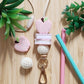 Pink Apple Teacher Lanyard