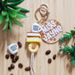 Personalised Coffee Teach Repeat Keychain