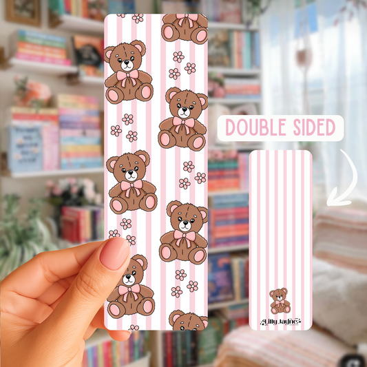 ** Coming May 21 ** Cosy Teddy Double-sided bookmark with Matte & Holographic Star finish