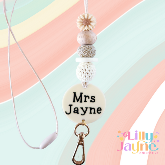 Boho Personalised Lanyard