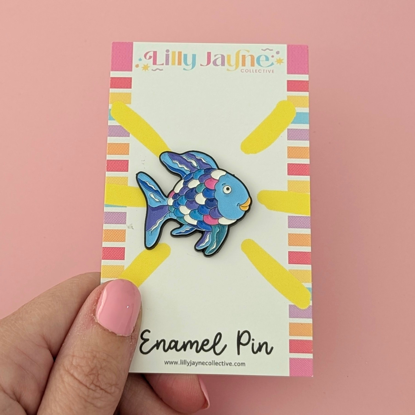 Rainbow Fish Enamel Pin