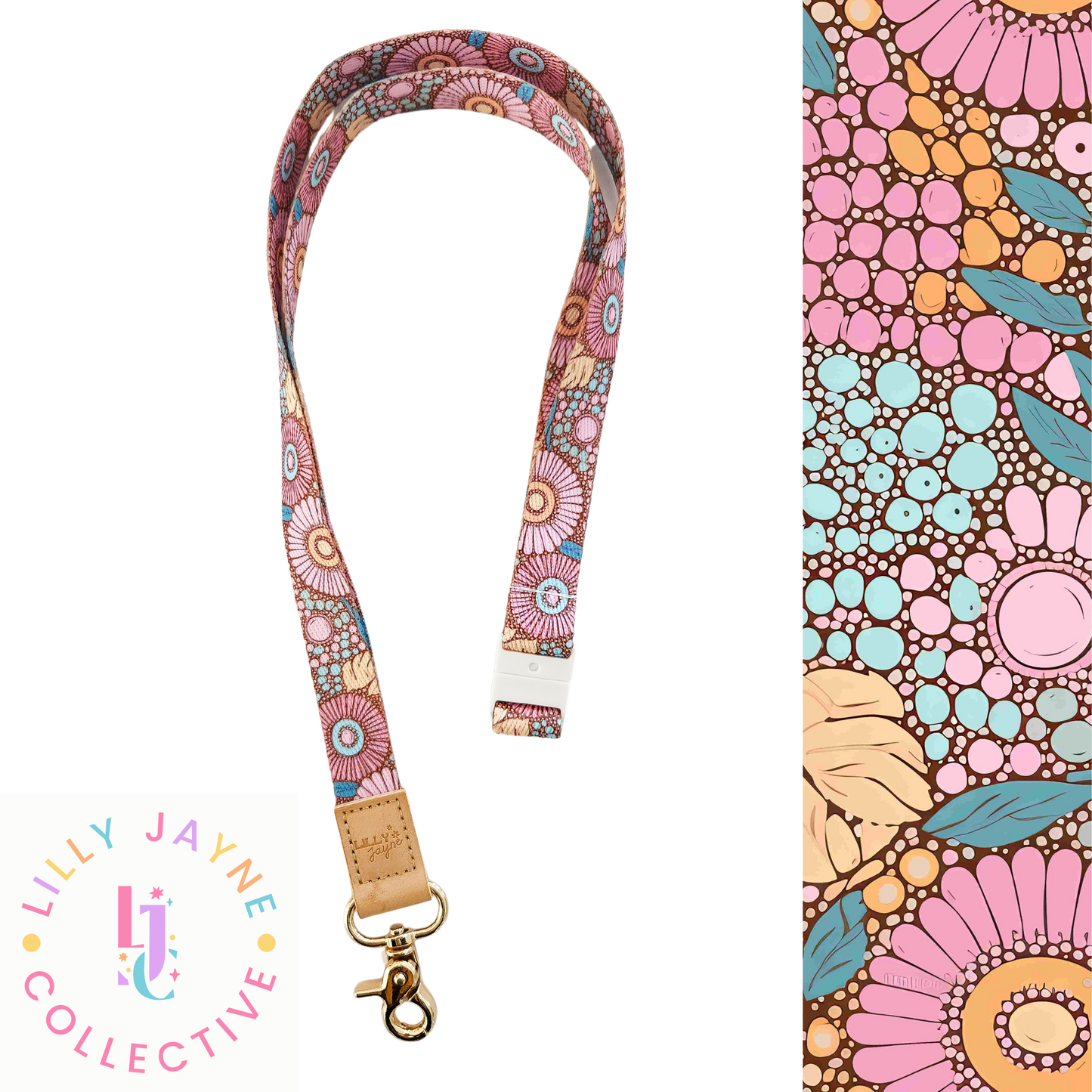 Acacia Fabric Lanyard