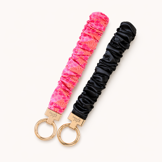 Black Luxe Scrunchie Wristlet (Mini Me)