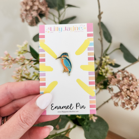 Kingfisher Enamel Pin