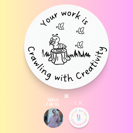 Crawling with Creativity - Caterpillar Teacher Stamp