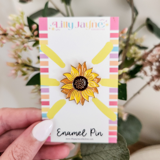 Sunflower Enamel Pin