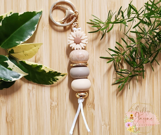 Natural Greige Keychain