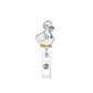 Retractable badge holder with a cartoon duck design on a white background