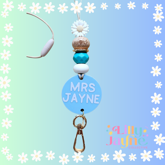 The Arts Blue Personalised Lanyard