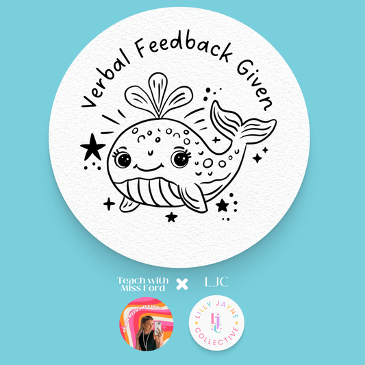 Verbal Feedback Given - Whale Teacher Stamp