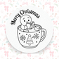 🎁 Christmas Gingerbread "Merry Christmas"☃️🍪 – Pre-Ink Stamp