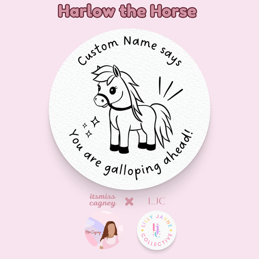 You are galloping ahead! Personalised Teacher Stamp - Horse