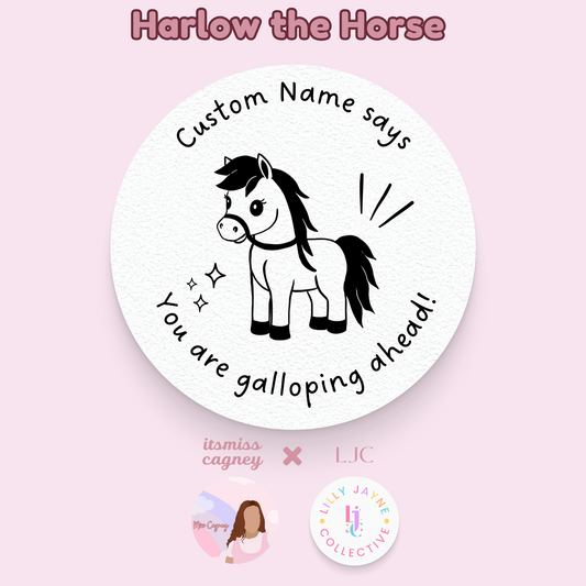 You are galloping ahead! Personalised Teacher Stamp - Horse