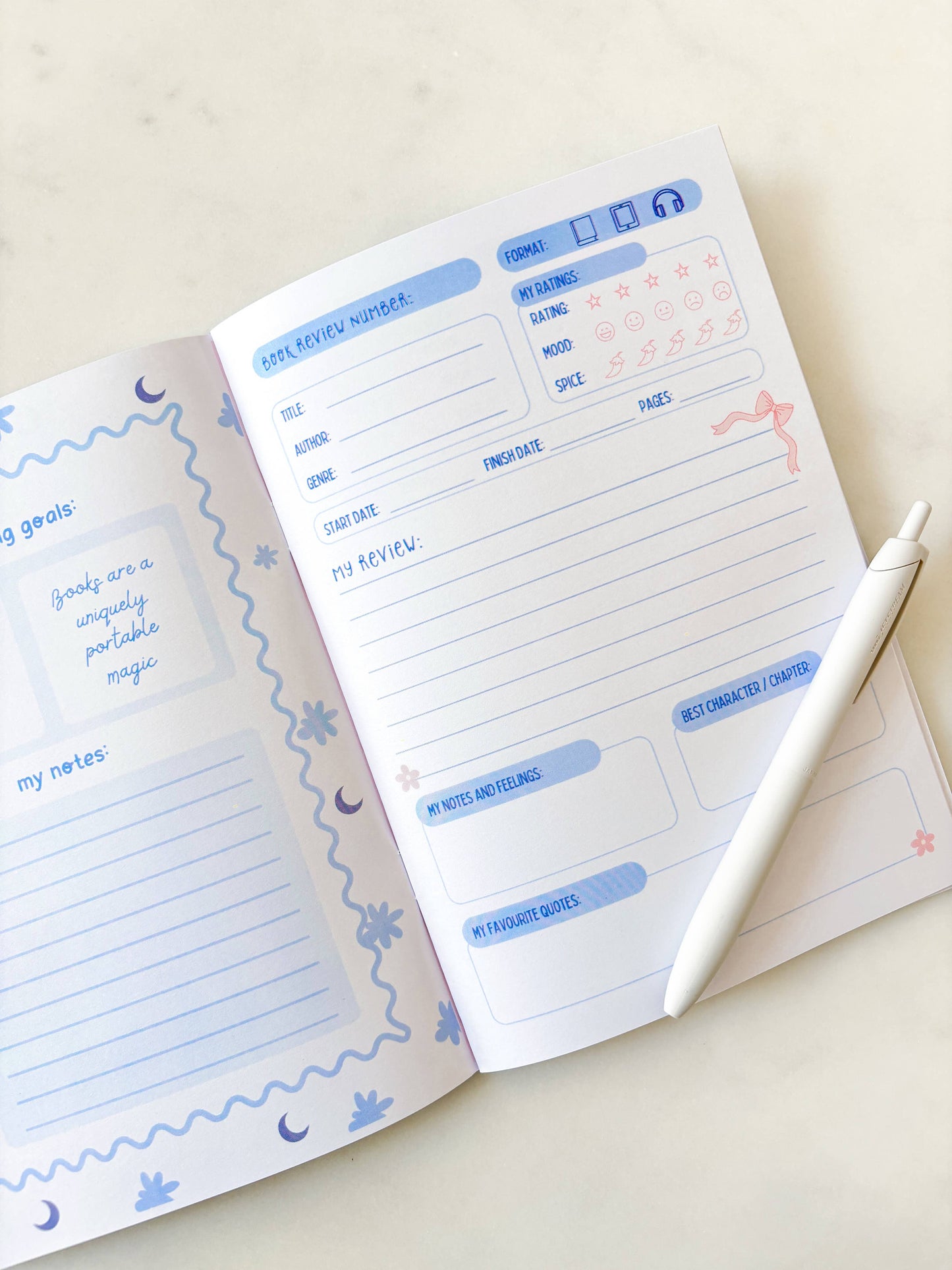 ** Coming May 21 ** Fantasy Dragons Reading Journal | A5 Book Review Notebook