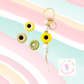 Sunflower Silicone Bead Keychain