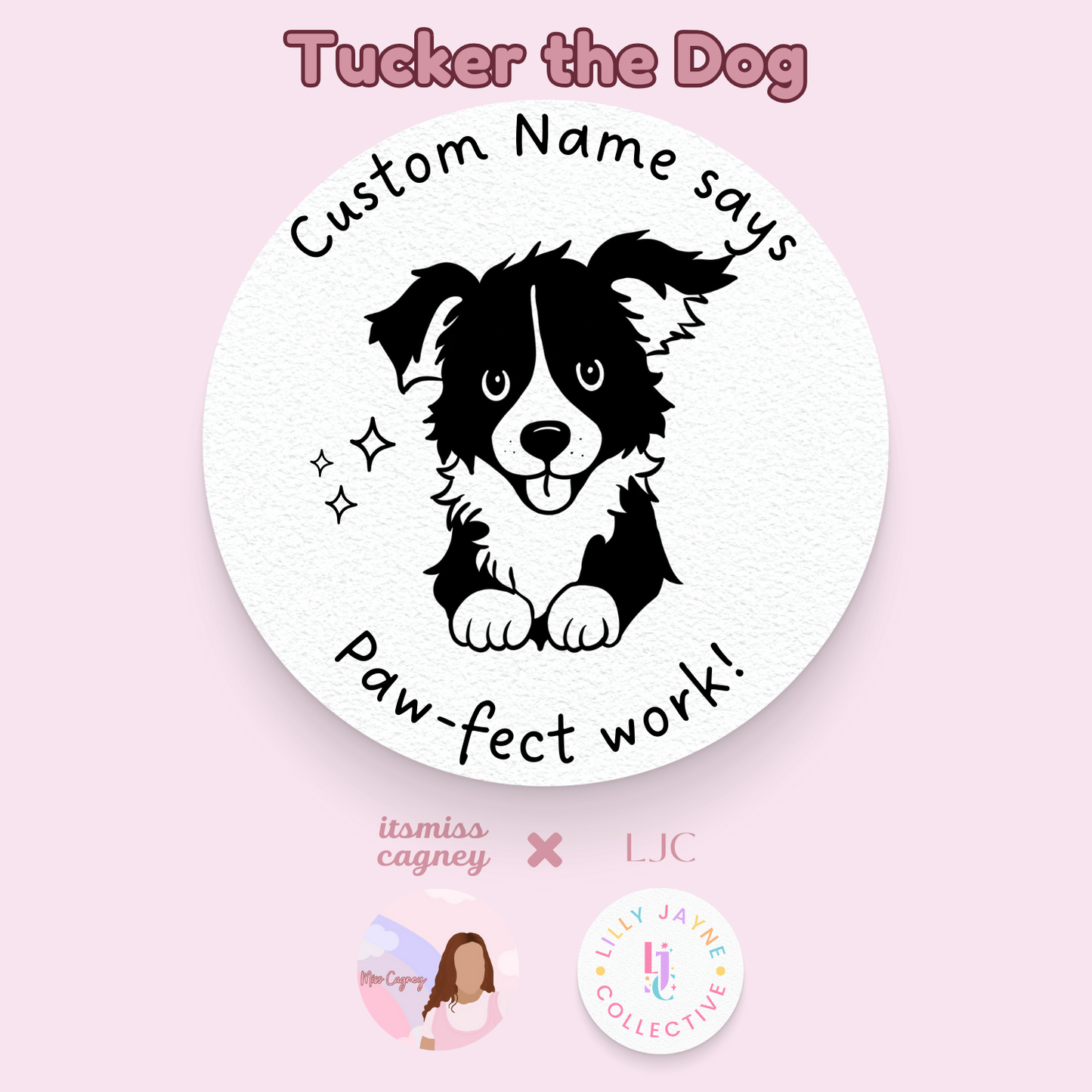 Paw-fect work! Personalised Teacher Stamp -Dog